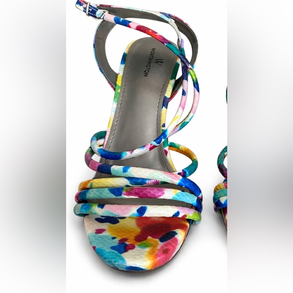 Worthington Multicolor Strappy Heels-Size 9 - Picture 4 of 6